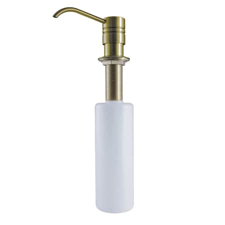 Kingston Brass SD2613 Straight Nozzle Metal Soap Dispenser, Antique Brass SD2613